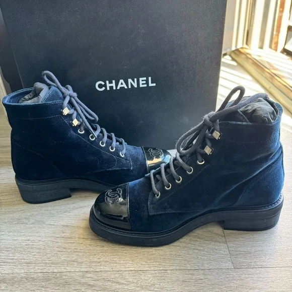 Chanel Moto/Combat Boots Sz 38US 8 - Picture 2 of 9
